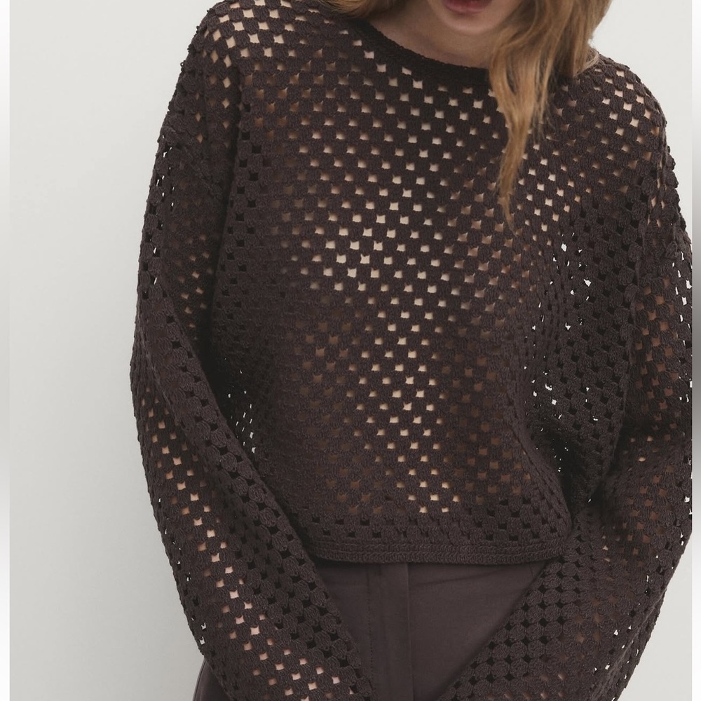 Massimo DUTTI crochet top